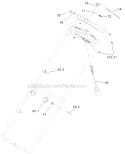 Handle Assembly Diagram and Parts List for 38381 314000001-314999999 - 2014 Lawn Boy Snow Blower